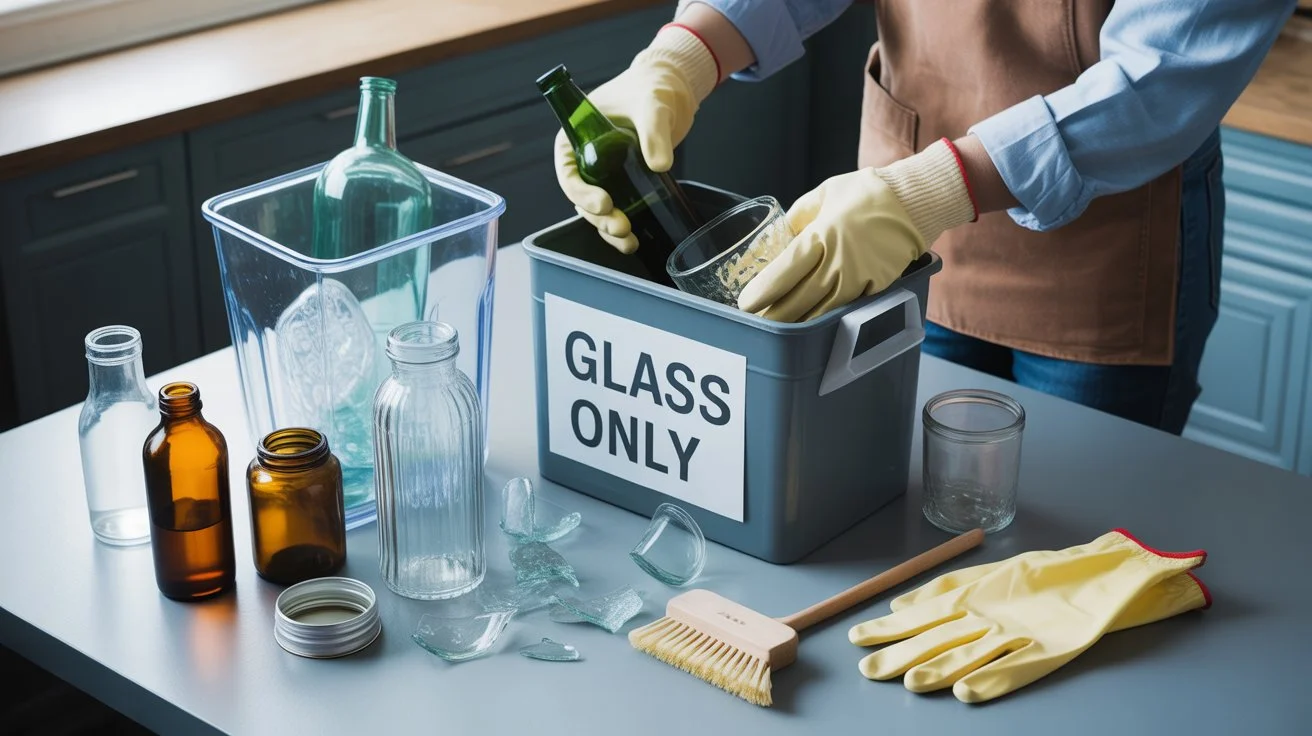 How to dispose of glass safely