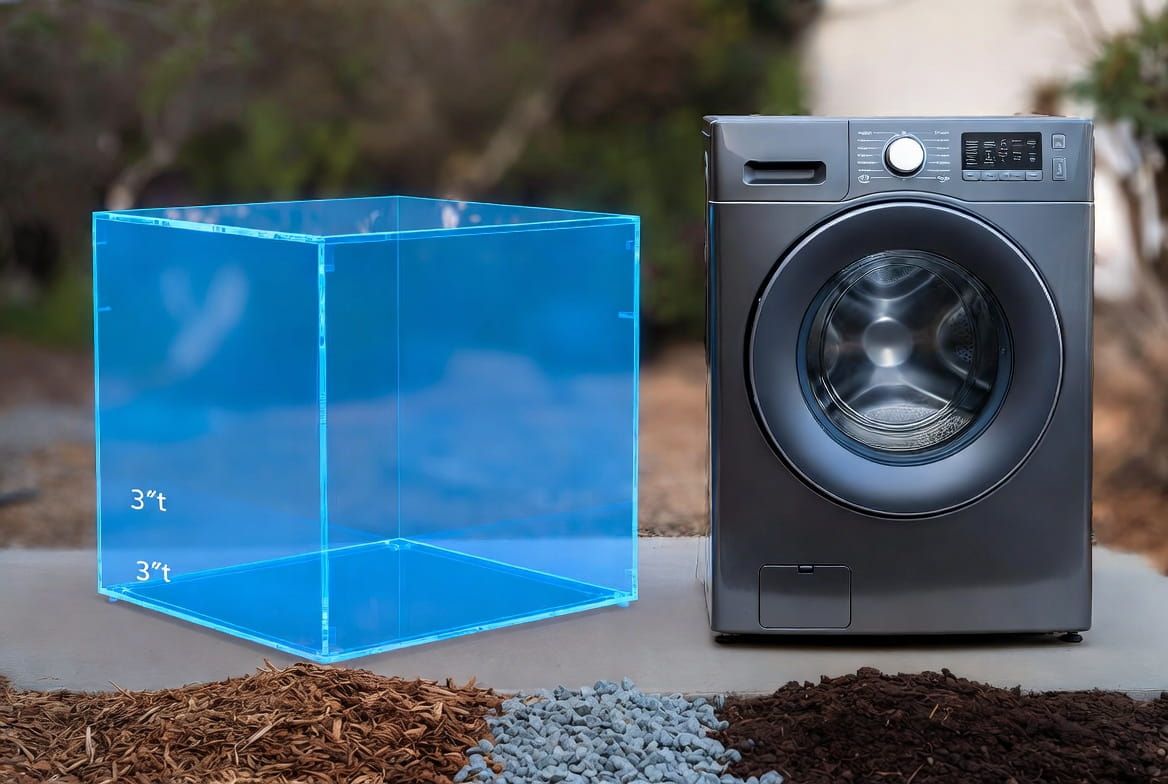 understand how long is a cubic yard,3x3x3 cubic yard dimensions compared to washing machine
