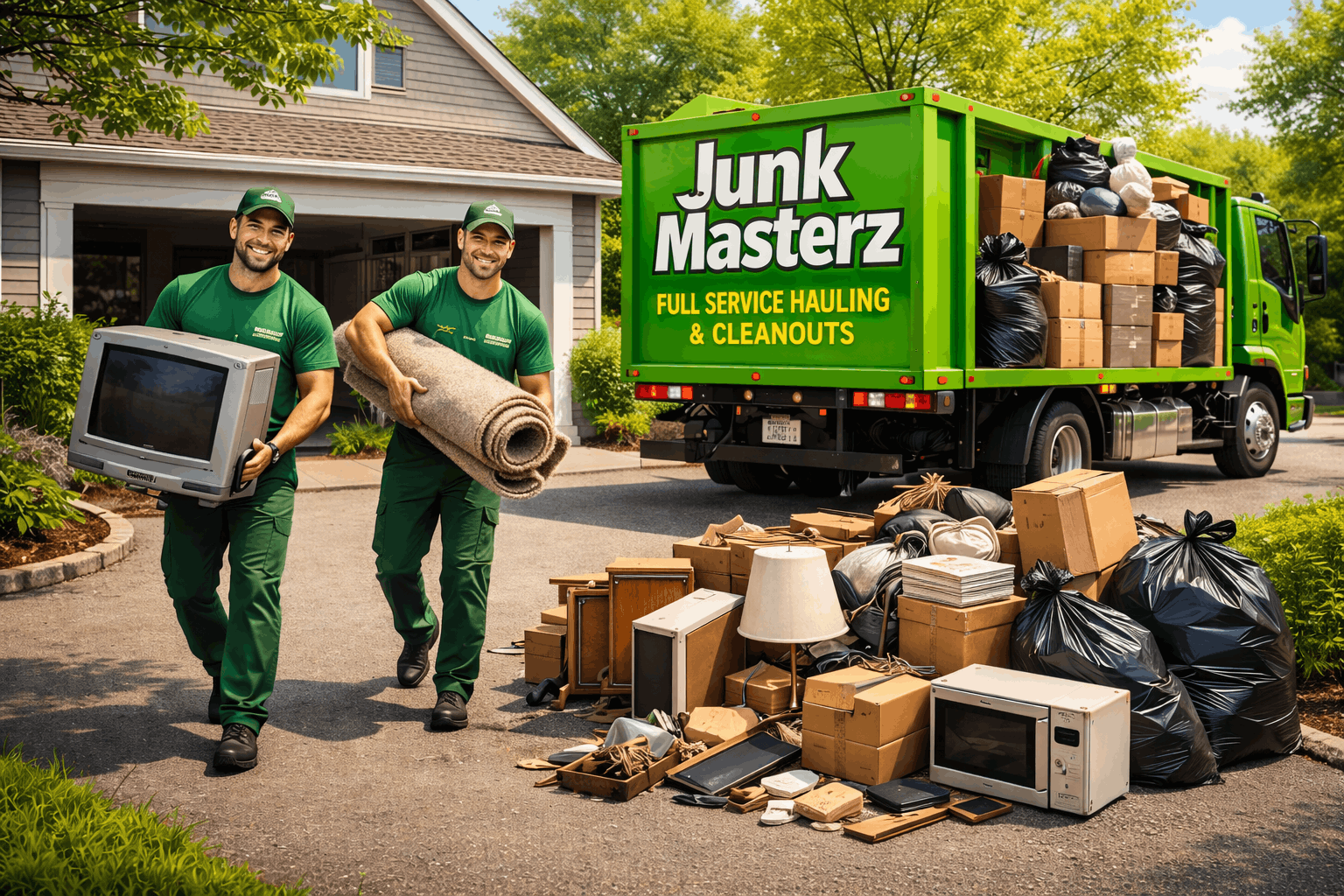 understand How Much Does How Much Does Residential Junk Removal Cost for a full home cleanout project household items into a truck during a home. cleanout project.